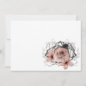 Edgy Floral Boho Wicked Affair Halloween Einladung (Rückseite)