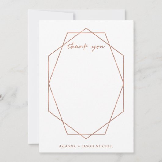 Edgy Geometric Dankeskarte (Vorderseite)