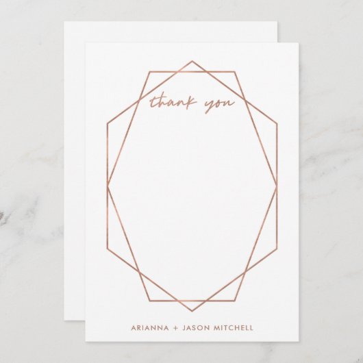 Edgy Geometric Dankeskarte (Vorne/Hinten)