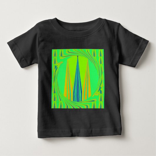 Edgy Geometric Neon Design Baby T-shirt (Vorderseite)