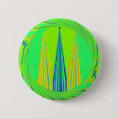 Edgy Geometric Neon Design Button (Vorderseite)