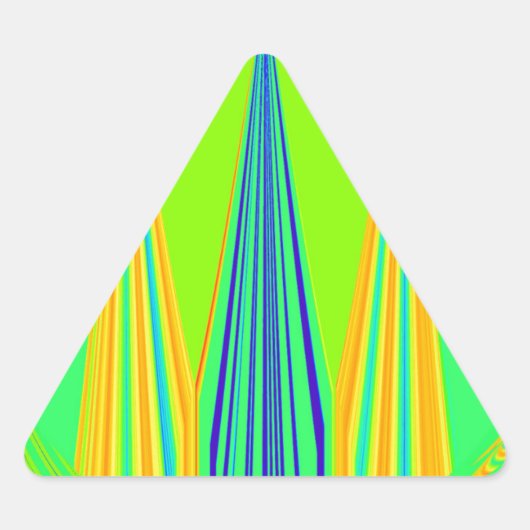 Edgy Geometric Neon Design Dreieckiger Aufkleber (Vorderseite)