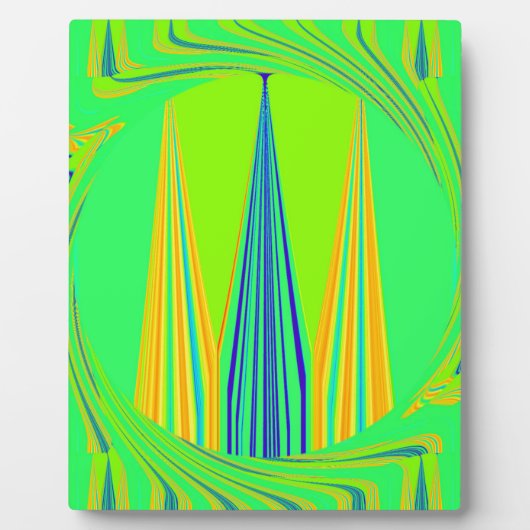 Edgy Geometric Neon Design Fotoplatte (Vorderseite)