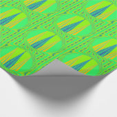 Edgy Geometric Neon Design Geschenkpapier (Ecke)