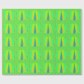 Edgy Geometric Neon Design Geschenkpapier (Flach)