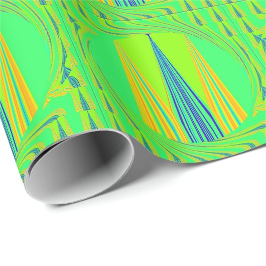 Edgy Geometric Neon Design Geschenkpapier (Rolleneckpunkt)