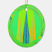 Edgy Geometric Neon Design Keramikornament (Links)