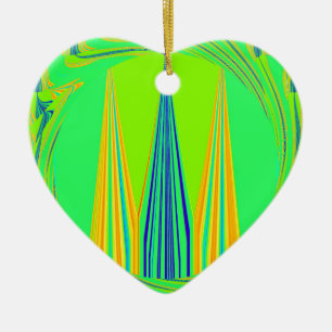 Edgy Geometric Neon Design Keramikornament