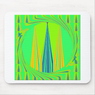 Edgy Geometric Neon Design Mousepad