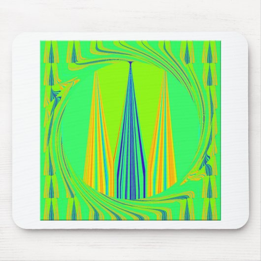 Edgy Geometric Neon Design Mousepad (Vorne)