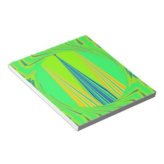 Edgy Geometric Neon Design Notizblock (angewinkelt)