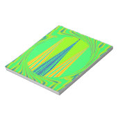 Edgy Geometric Neon Design Notizblock (Rotiert)