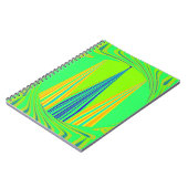 Edgy Geometric Neon Design Notizblock (Linke Seite)