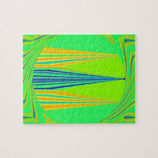 Edgy Geometric Neon Design Puzzle (Horizontal)