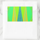 Edgy Geometric Neon Design Rechteckiger Aufkleber (Tasche)