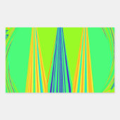 Edgy Geometric Neon Design Rechteckiger Aufkleber (Vorderseite)