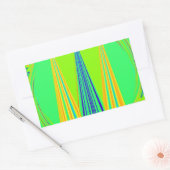 Edgy Geometric Neon Design Rechteckiger Aufkleber (Umschlag)