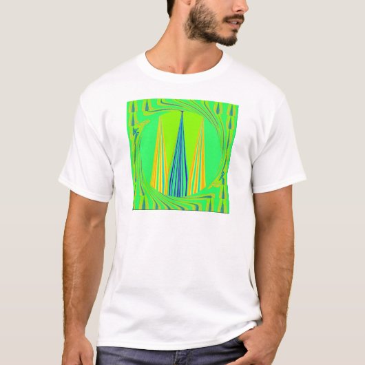 Edgy Geometric Neon Design T-Shirt (Vorderseite)
