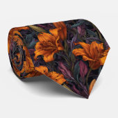 Edgy Gifts For Him Lilies Floral Krawatte (Gerollt)