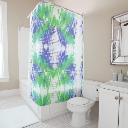 Edgy Glitch Effect Contemporary Zuhause Style Duschvorhang (Beispiel)