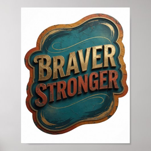 Edgy Gold KÜHNER STÄRKER Poster (Vorne)