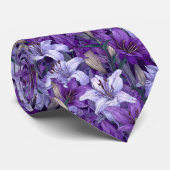 Edgy Graduation Gifts For Him Lilies Floral Krawatte (Gerollt)