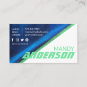 Edgy Graffiti Grunge Fitness Personal Trainer Visitenkarte (Rückseite)