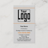 Edgy Gray Black & Orange Portrait Format Loyalty & Terminkarte (Vorderseite)