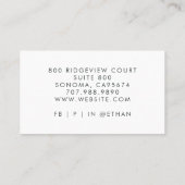 Edgy Grunge Blue Gray Texture Visitenkarte (Rückseite)