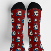 Edgy Harlequin Mask Socken (Oben)