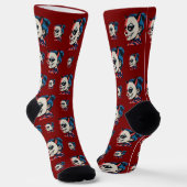 Edgy Harlequin Mask Socken (Gewinkelt)