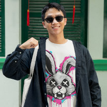 Edgy Horror Bunny T - Shirt - Urban Streetwear