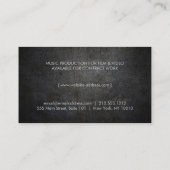 Edgy Imitate Gold Triangle Logo auf Black Metal Visitenkarte (Rückseite)