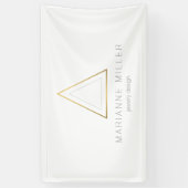 Edgy Imitate Gold Triangle Logo Banner (Vertikal)