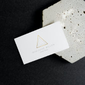 Edgy Imitate Gold Triangle Logo Visitenkarte