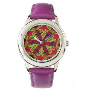 Edgy Kaleidoscope Schöne Mischung aus Lila Uhr