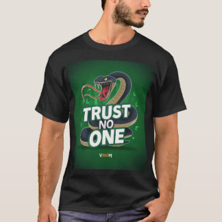 Edgy King Snake Illustration mit Trust No T-Shirt