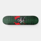 Edgy Manga Vibes Binary Code Skateboard (Horizontal)