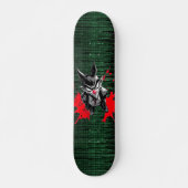 Edgy Manga Vibes Binary Code Skateboard (Vorne)