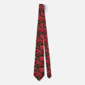 Edgy Mens Accessories Carnation Flower Krawatte (Vorderseite)