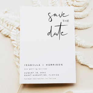  Edgy Modern Minimalist Simple Save the Date Einladung