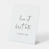 Edgy Modern Minimalistisch Dessert Bar Poster Sockelschild (Vorderseite)