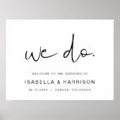 Edgy Modern Minimalistisch machen wir Hochzeit Wil Poster (Vorne)