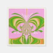 Edgy Pink Chic Motif Napkins Serviette (Vorderseite)