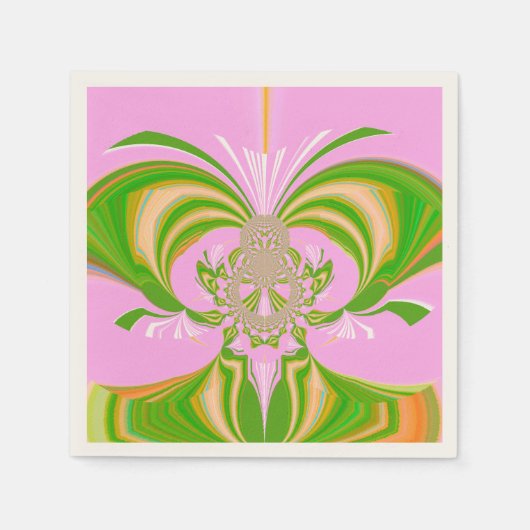 Edgy Pink Chic Motif Napkins Serviette (Vorderseite)