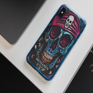 Edgy Pirate Skull Personalisiert Case-Mate iPhone 14 Pro Max Hülle