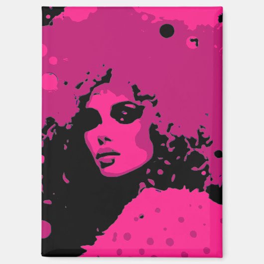 Edgy Retro über Grunge Design Magnet (Vorderseite)
