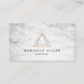 Edgy Rose Gold Triangle Logo Visitenkarte (Vorderseite)