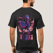 Edgy Sakura Warrior Bird Anime Illustration T-Shirt (Rückseite)