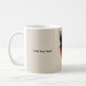 Edgy Samurai Warrior Japanese Ink Red Sun  Kaffeetasse (Links)